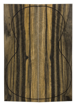 Exotic Ebony Backs (320x120x3mm)x2