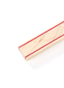 Back Strip White Red - Maple - White Red