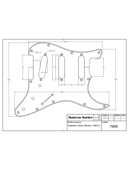 Golpeador Guitarra Eléctrica S-BK3-A