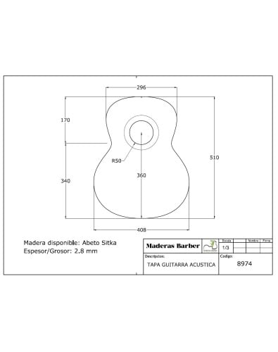 The MB Exclusive finished top for acoustic guitar is constructed from Sitka spruce 2