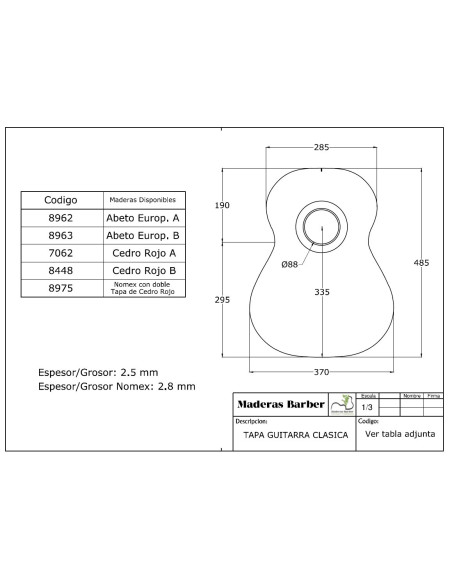 Nomex Finished Top with Double Red Cedar Top MB Exclusive is an innovative and advanced piece