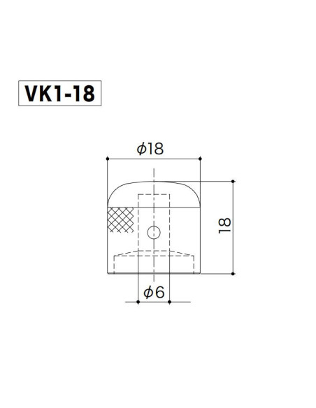 Botón Gotoh® Cromo VK1/18-C