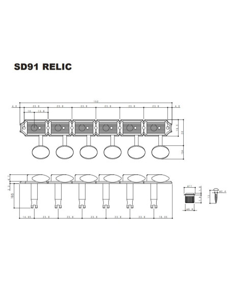 Clavijero Gotoh® Relic Niquel SD91/05M-LAN 6 en linea