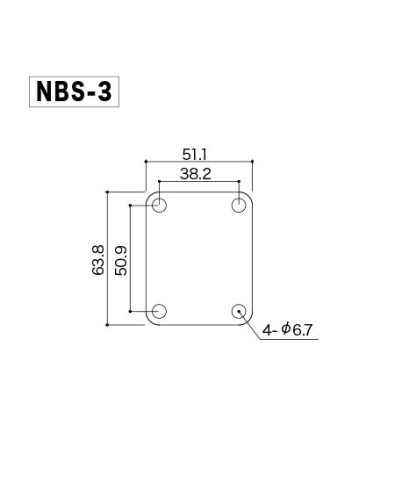 Placa unión mástil  Gotoh® Cromo Relic NBS3-AC 2