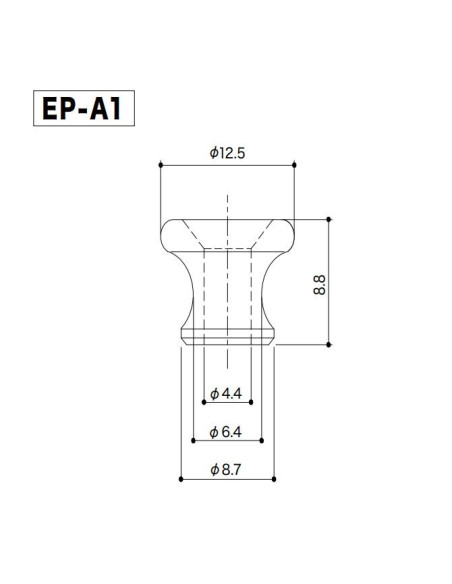 Botón de Correa Gotoh® Aluminio Relic EP-A1-AA