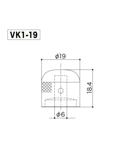 Botón Gotoh® Cromo Relic VK1/19-C 2