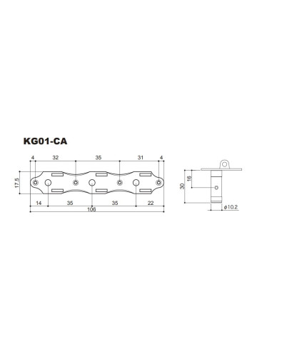 Clavijero Gotoh® X Cosmo Black KG01CA/BB-XCK  3+3 2