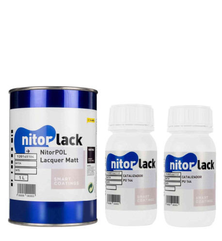 Laca Mate NITORPOL (1l) +  Endurecedor PU 046 NITORLACK® (2x0,25l)