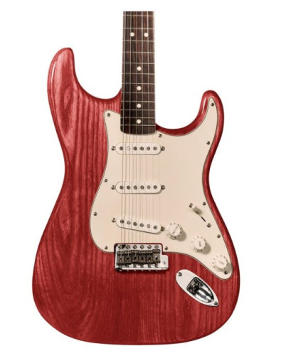 guitarra electrica tinte rojo