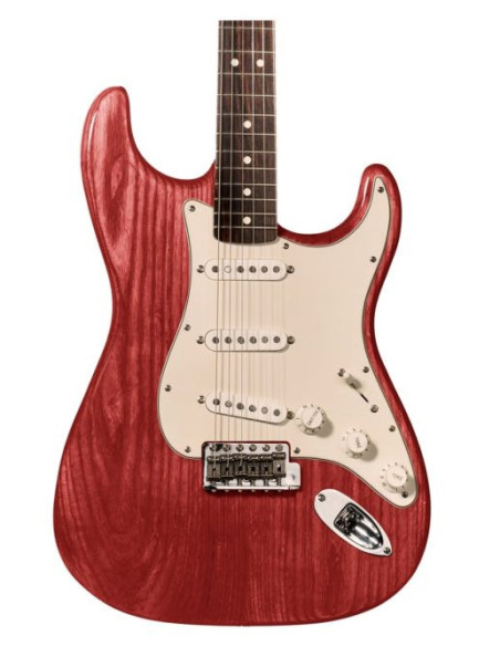 guitarra electrica tinte rojo