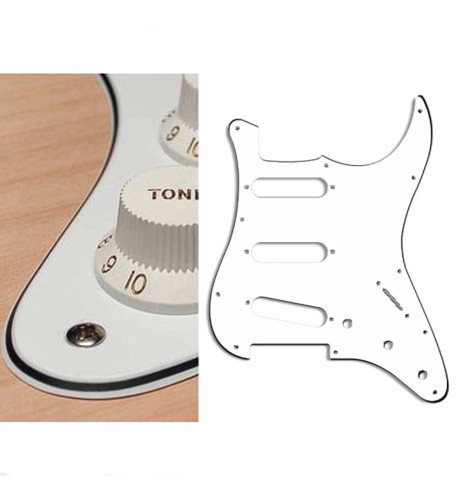 Boston White Pickguard ST-313-W