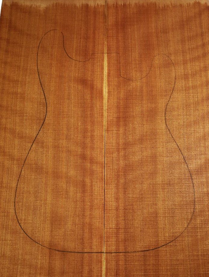 Drop Top Sequoia Curly Guitarra /...