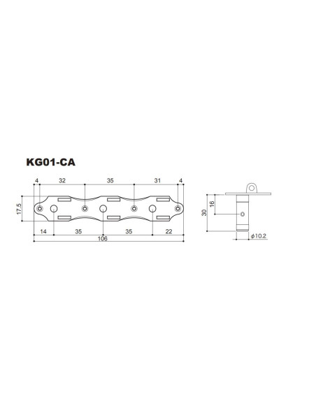 Gotoh® Machine Head 3+3 X Cosmo KG01CA/BB-XCK