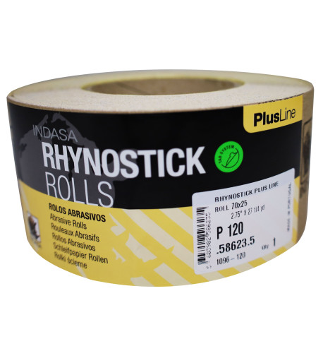 Rollo Lija Adhesiva Rhynostick grano 120