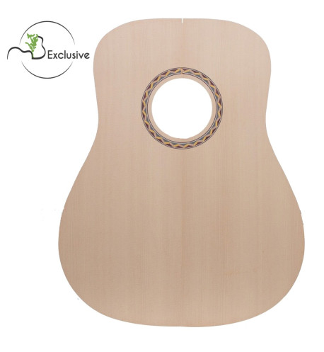 The MB Exclusive finished top for acoustic guitar is constructed from Sitka spruce