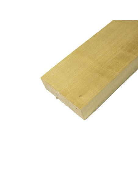 Maple wood is characterized as a hard, durable wood that provides a bright, crisp tone to the bass.