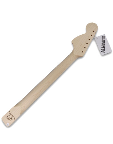 The neck is made of maple, a wood that is characterized as a hard, durable wood 2