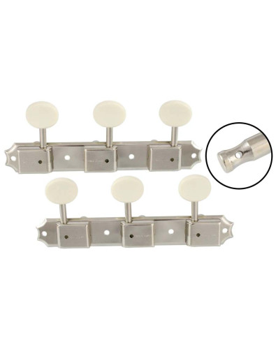 AllParts Vintage-style Deluxe 3x3 Strip Keys Nickel by GOTOH