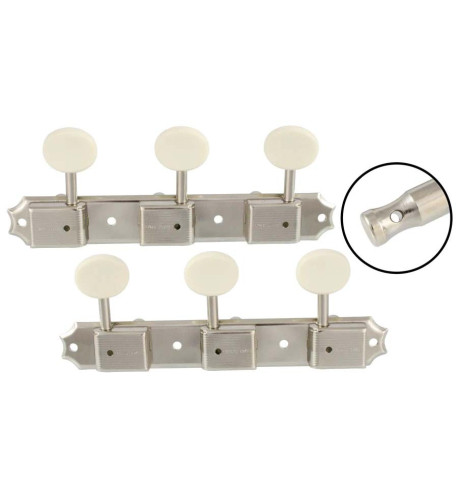 AllParts Vintage-style Deluxe 3x3 Strip Keys Nickel by GOTOH