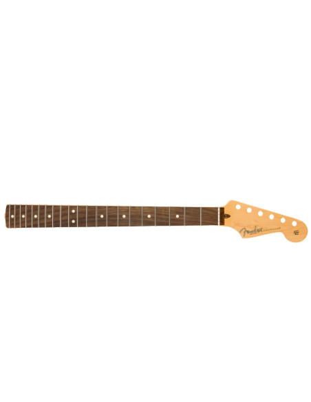 Este mástil también cuenta con el número de serie y el sello de Fender para mayor autenticidad,