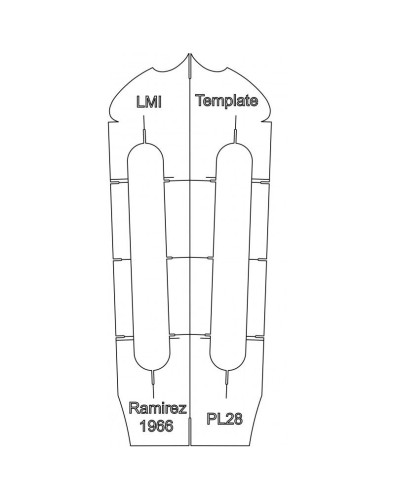 Headstock template, classical 1966 Ramirez, acrylic