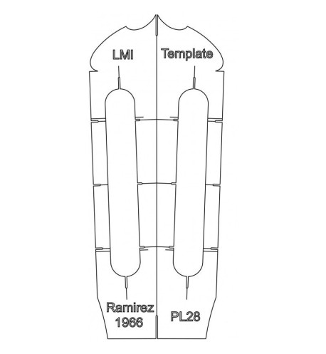 Headstock template, classical 1966 Ramirez, acrylic