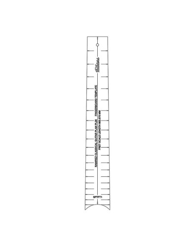 Fingerboard template, Ramirez classical, acrylic