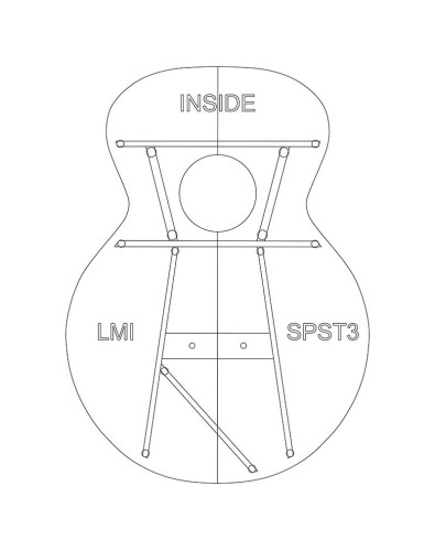 Body template, L-0, 1920's Gibson-style, acrylic