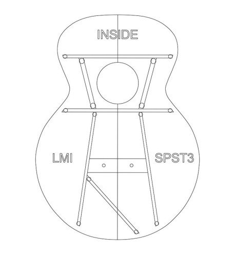 Body template, L-0, 1920's Gibson-style, acrylic
