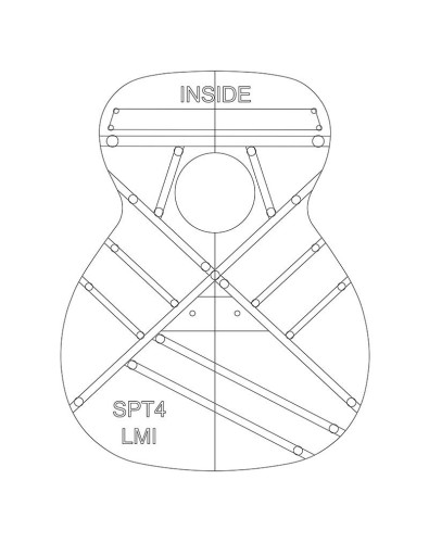 Body template, 000, Martin-style 14 fret, acrylic