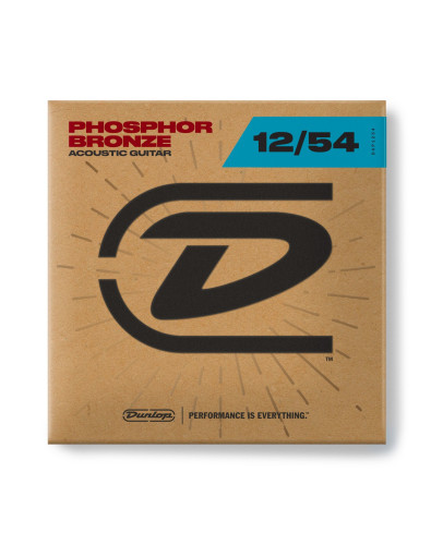 Juego Cuerdas Dunlop Phosphor Bronze 92/8 Light 12-54 acústica