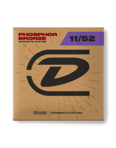 Juego Cuerdas Dunlop Phosphor Bronze 92/8 Medium Light 11-52 acústica