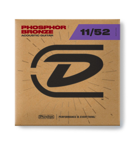 Juego Cuerdas Dunlop Phosphor Bronze 92/8 Medium Light 11-52 acústica