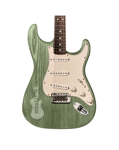 tinte verde guitarra eléctrica