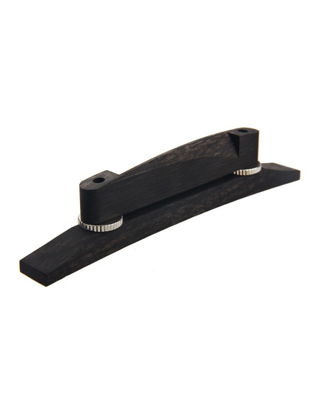 Archtop guitar bridge ebony, chrome-flexible,polished