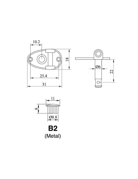 tuning machine dimensions