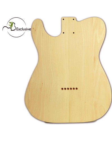 Corps type Telecaster en Aulne européen, vue de face — Maderas Barber 2