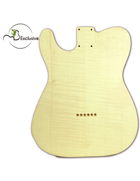 Cuerpo tipo Telecaster en Arce europeo, vista trasera — Maderas Barber