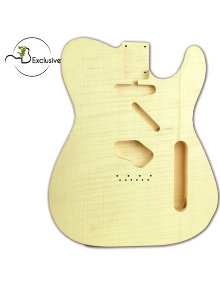 Cuerpo tipo Telecaster en Arce europeo, vista frontal — Maderas Barber