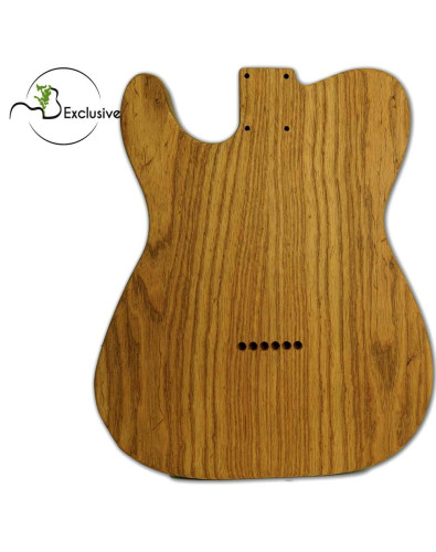 Cuerpo tipo Telecaster en Fresno torrefactado, vista frontal — Maderas Barber 2