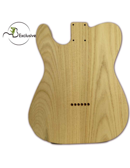 Cuerpo tipo Telecaster en Sassafrás, vista trasera — Maderas Barber
