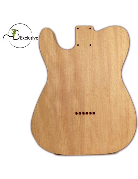Cuerpo tipo Telecaster en Okume FSC, vista trasera — Maderas Barber