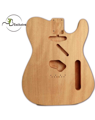 Corps type Telecaster en Okoumé FSC, vue de face — Maderas Barber
