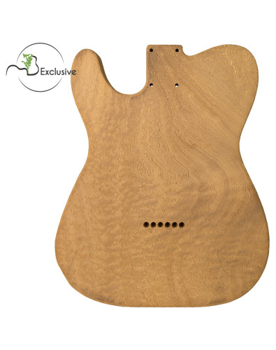 Telecaster style body in Sapele, front view — Maderas Barber 2