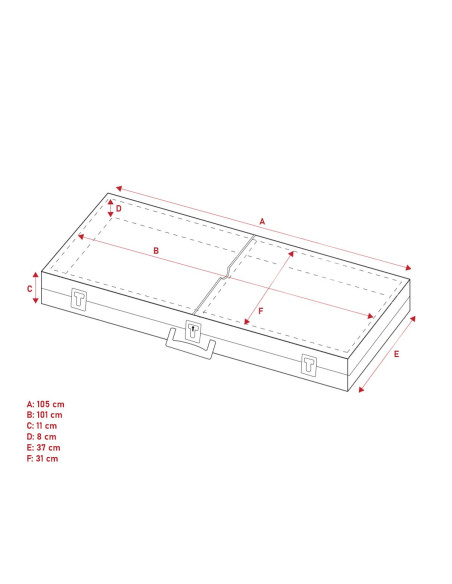 dimensions Electric Guitar Case EC-500MF