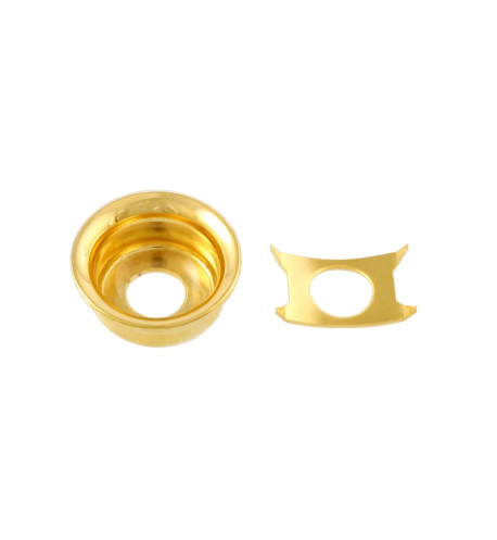 Gold Input Cup Jackplate for Telecaster