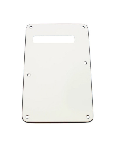 Slotted Tremolo Spring Cover Backplate White 3-ply