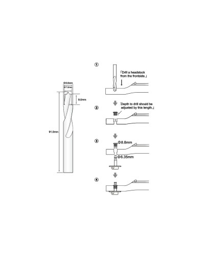 Hosco 2 Step Drill Bit 7.0mm/8.6mm 2