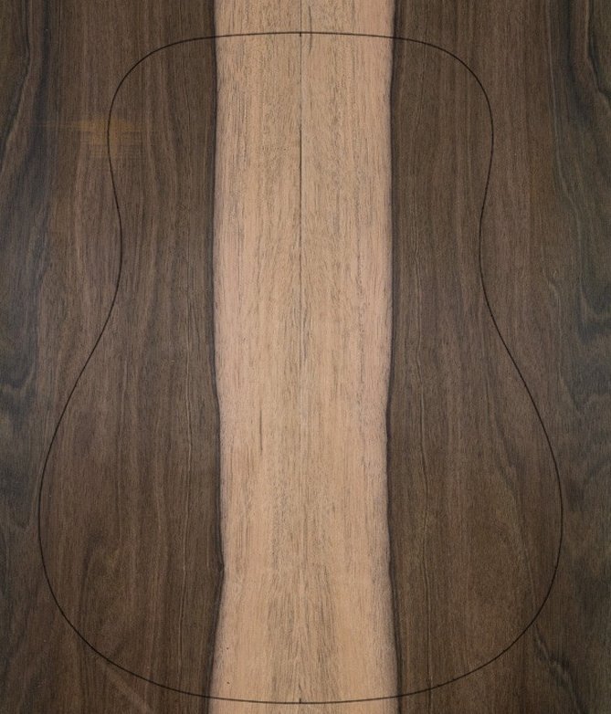 A Malaysian Blackwood Acoustic Guitar Backs 2