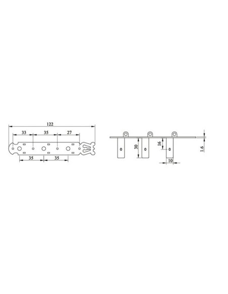 plano y dimensiones clavijero guitarra